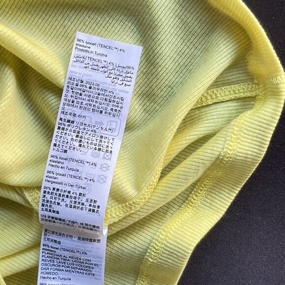 All Saints Rina Crewneck Tank Top Womens Size 8 Crewneck Sleeveless Yellow - Picture 8 of 13